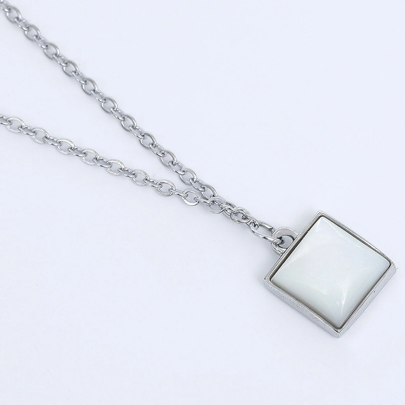 OEM / ODM Simple and Personalized Necklace Custom Wholesale Pendant Chain Jewelry Diamond Sterling Silver Necklace
