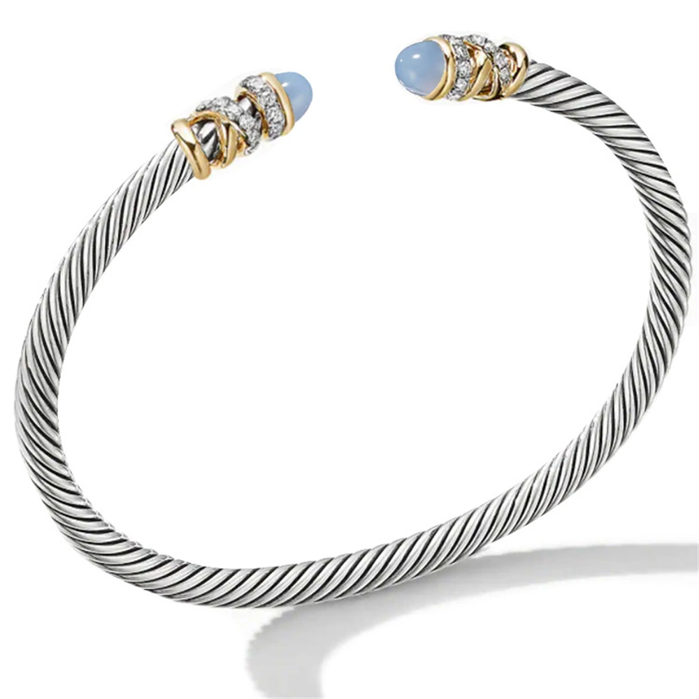 Factory Price Fashion Lady S925 Bangles with CZ Stainless Steel Jewelry Hot Sale in America