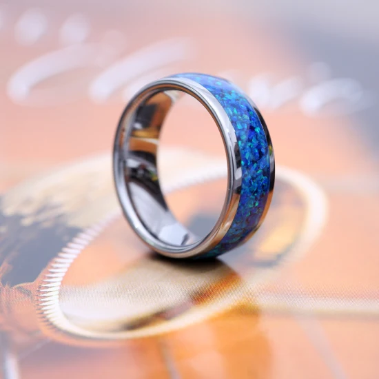 Простое и модное обручальное кольцо с куполом из карбида вольфрама