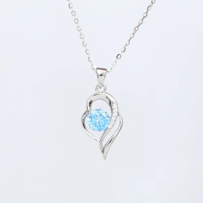 Простое и персонализированное ожерелье OEM/ODM.  Ожерелье из стерлингового серебра с бриллиантами, оптовая продажа на заказ