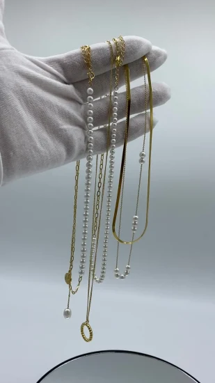 Европейский жемчуг в стиле барокко, позолоченная массивная цепочка 18 карат, многослойное ожерелье, Золотая королева, монета, жемчужное ожерелье с крестом