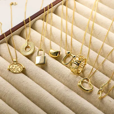 8+ стилей, новые модные ювелирные изделия из стерлингового серебра 925 пробы, позолоченные 18 карат, индивидуальная цепочка с замком в форме сердца, ожерелья в форме узла для женщин