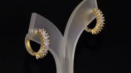 Модные серьги-кольца Huggie CZ из серебряного сплава с покрытием из 18-каратного золота и жемчуга для женщин