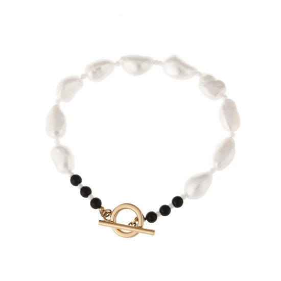 Нержавеющая сталь браслет-цепочка из бисера ожерелье комплект ювелирных изделий мода простой